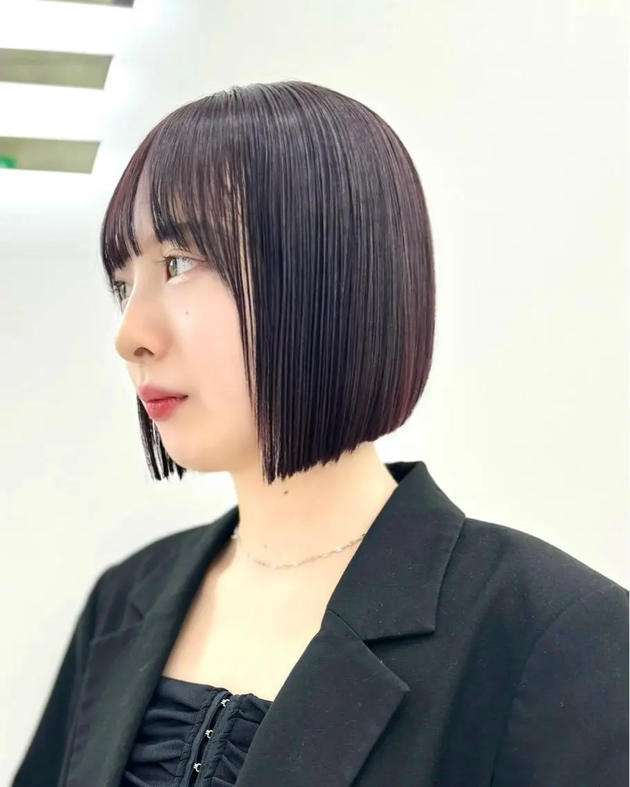 ショート カラー ヘアアレンジ カット ヘアカラー トリートメント ヘッドスパ ヘアセット 縮毛矯正🤍 ボブ/ HIKARIのヘアスタイル