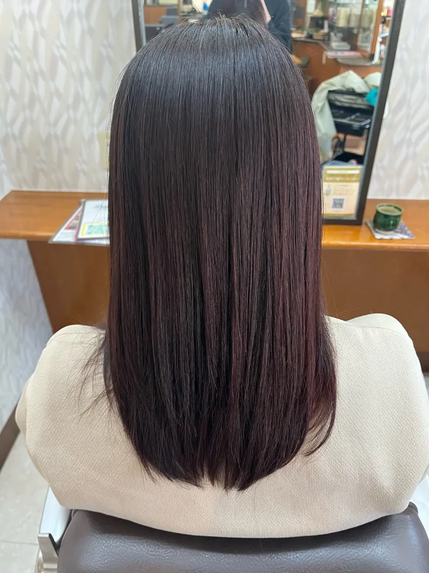 セミロング カラー トリートメント 髪質改善/ストレート /艶髪/熊谷はつなのヘアスタイル