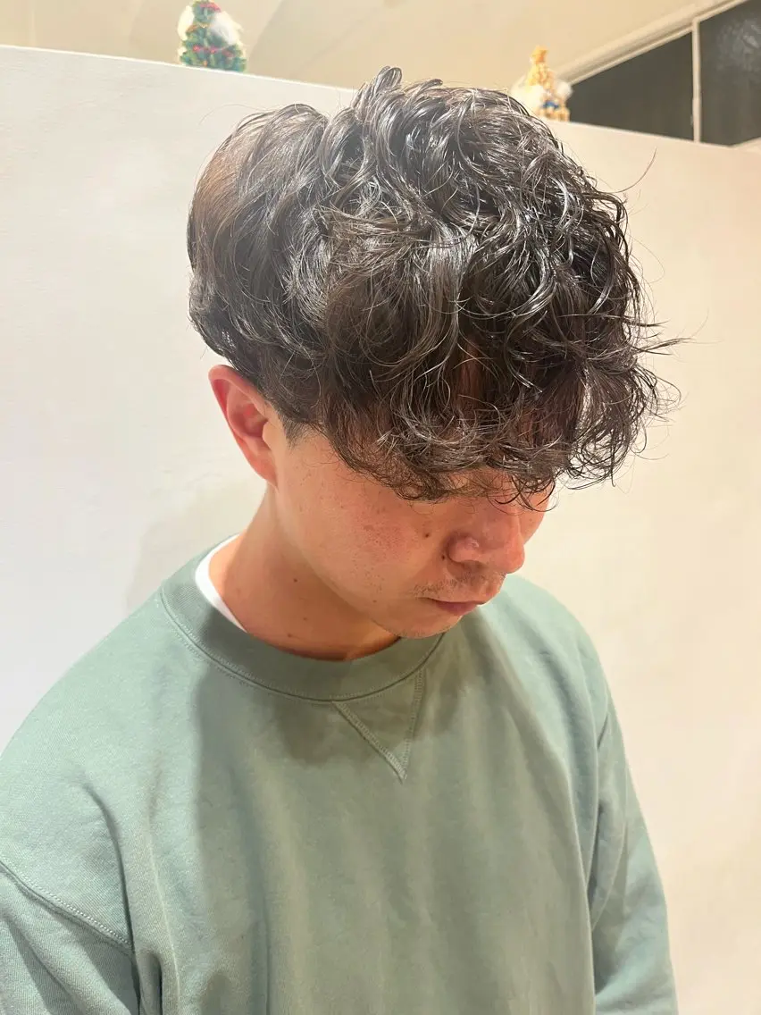 パーマ メンズ メンズパーマ 🟦メンズ特化🟦 たかしま　あさひのヘアスタイル