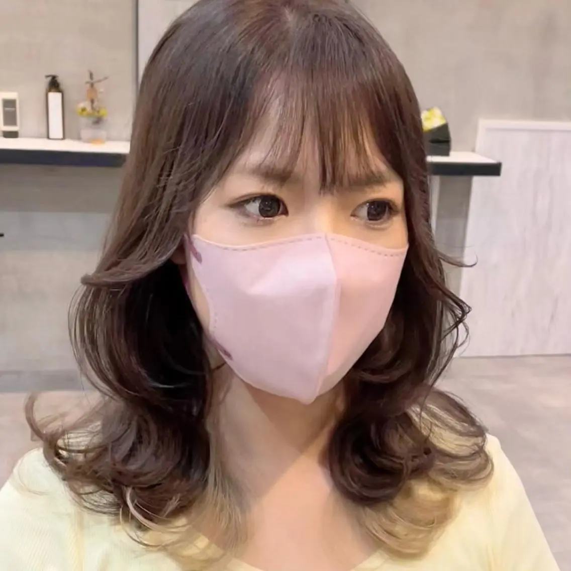 ロング カット ヘアカラー 🌹ハッシュカット、 レイヤー韓国ヘア🌹のヘアスタイル