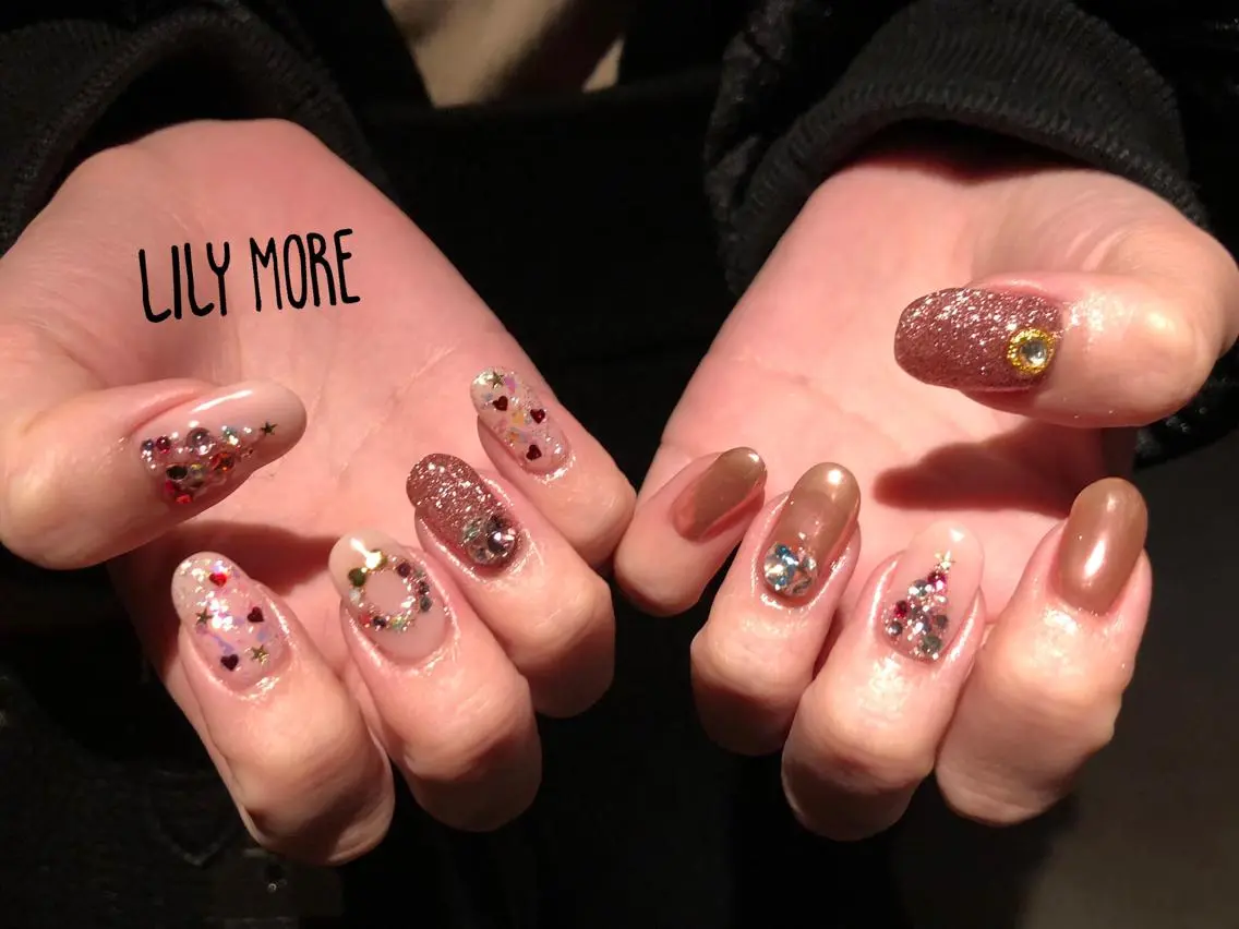 ネイル 冬ネイル クリスマス Lily closetのネイルデザイン
