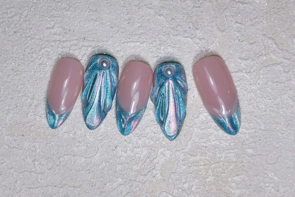 ネイル ロングネイル スカルプネイル ネイルチップ ワンホンネイル MSSugar Nailのネイルデザイン