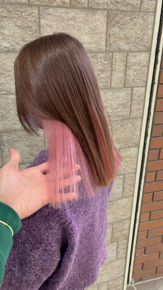 セミロング ヘアカラー 東條 克義のヘアスタイル