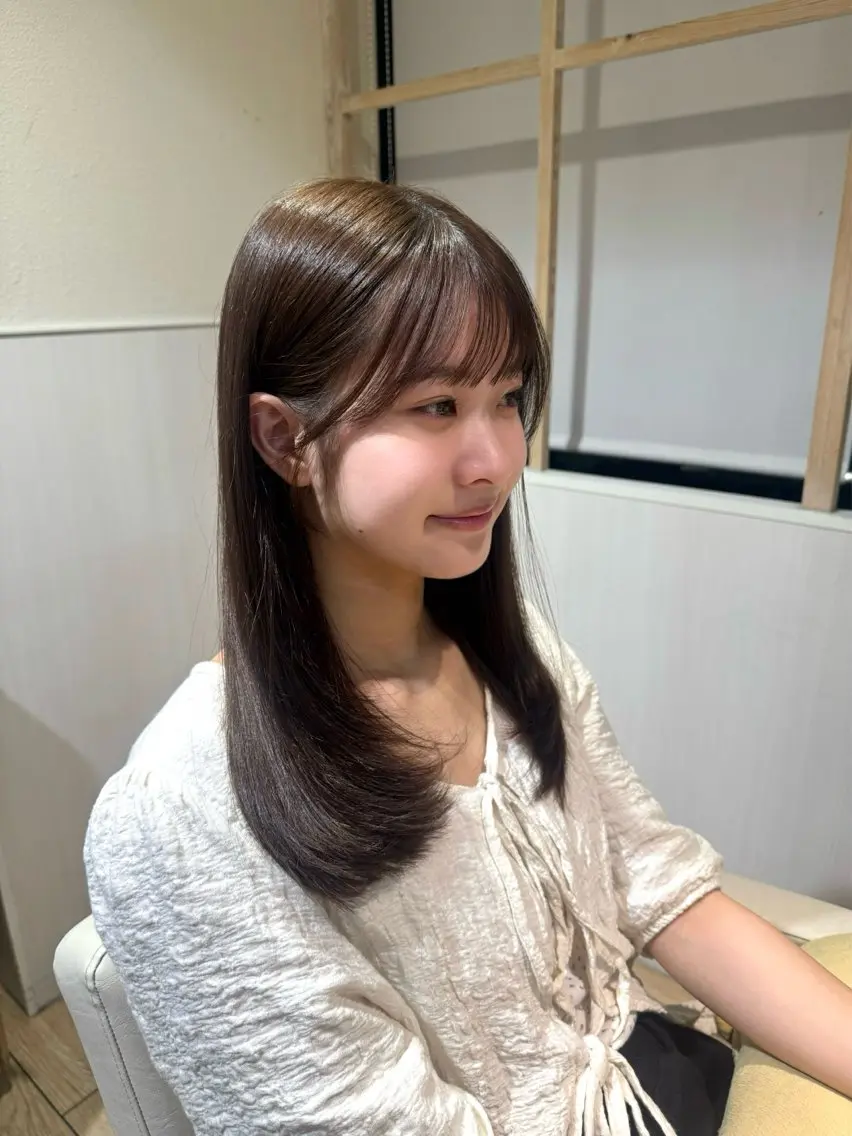 セミロング ななほ⌇レイヤー カット⌇カラー🫧のヘアスタイル