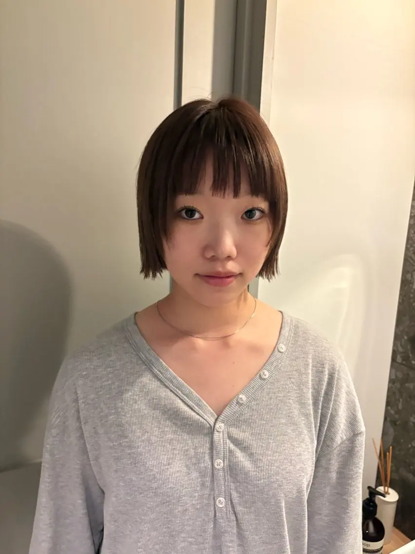 ショート カラー ブリーチ ブラウンカラー ボブ カット ヘアカラー 後藤璃子 (ごとうりこ)のヘアスタイル