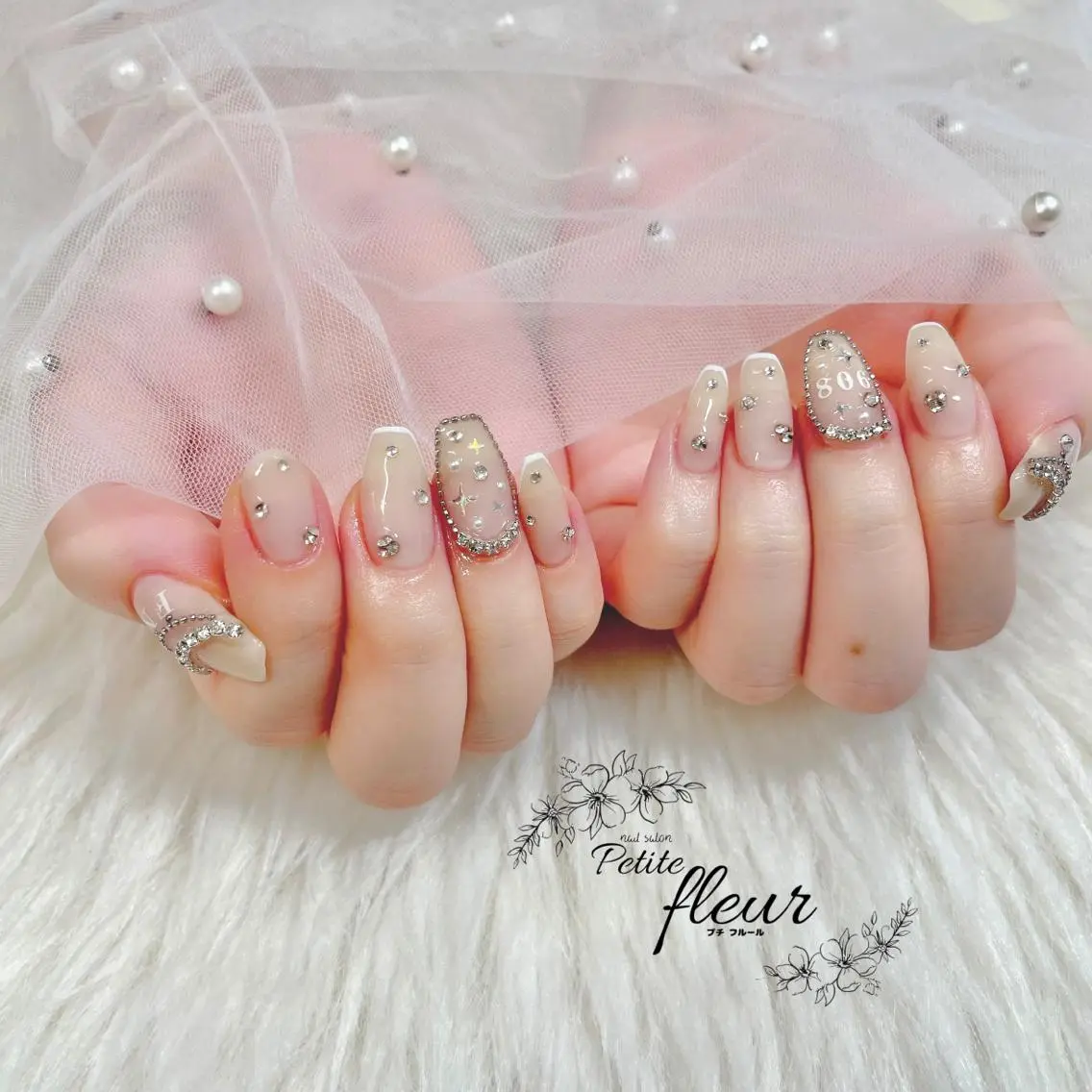 ネイル キラキラネイル ❁⃘*。Petite fleur❁⃘*りさのネイルデザイン
