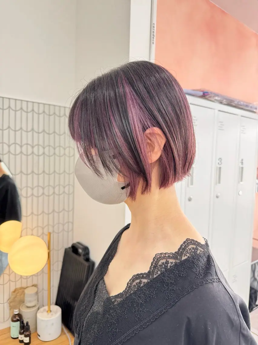 ミディアム カット ヘアカラー トリートメント レイヤーカット ベージュ/KANAのヘアスタイル