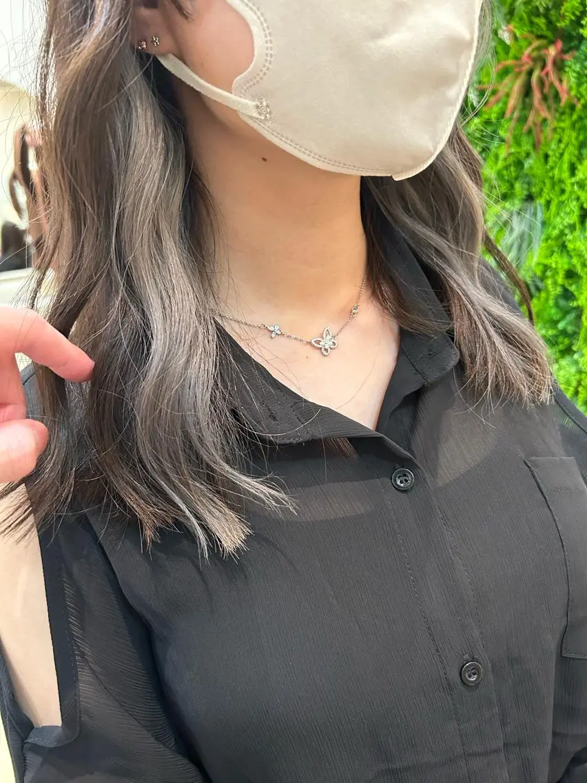 質感カット+★大人気マスク映えイヤリングカラー+透明感カラー+クイックTR¥18700→¥13200の写真