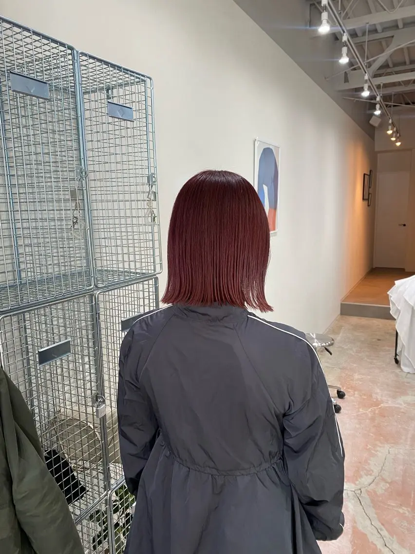 【 暖色カラー🩰 】 ブリーチなしダブルカラー + カットの写真