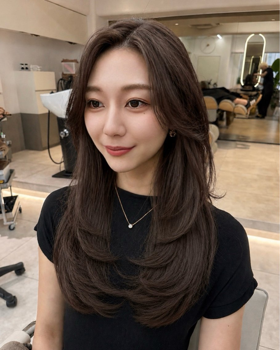 ロング カラー レイヤーカット kakeruのヘアスタイル