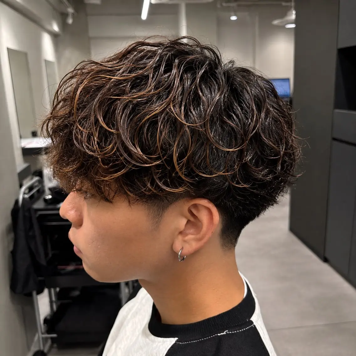 ショート パーマ メンズ パーマ 🌀メンズパーマ特化 名古屋/shu🌀のヘアスタイル