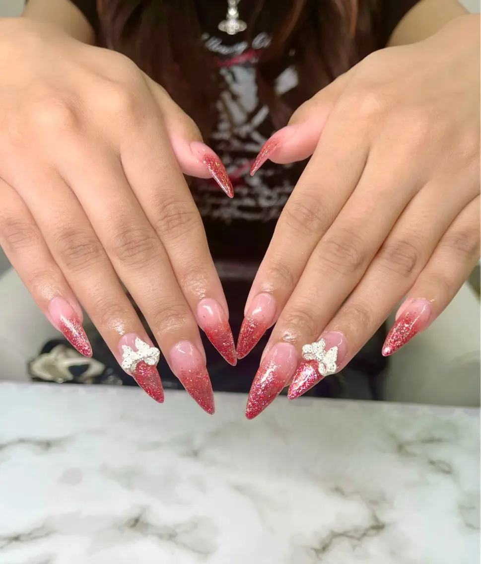 ネイル チークネイル 桜ネイル 長さ出し フットネイル ジェルネイル ハンドネイル Maika's nailのネイルデザイン