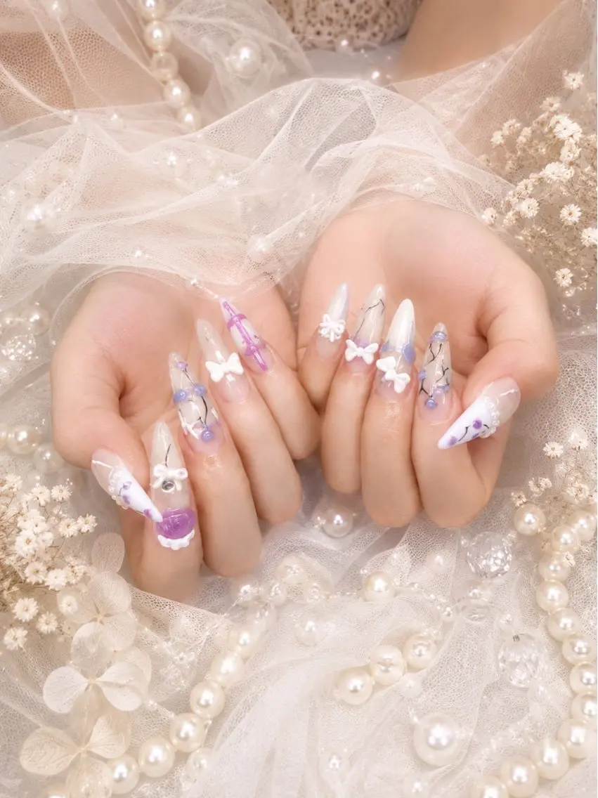 ネイル 長さ出し ジェルネイル キラキラネイル 韓国ネイル ロングネイル ハンドネイル ハンドケア min nail salonのネイルデザイン