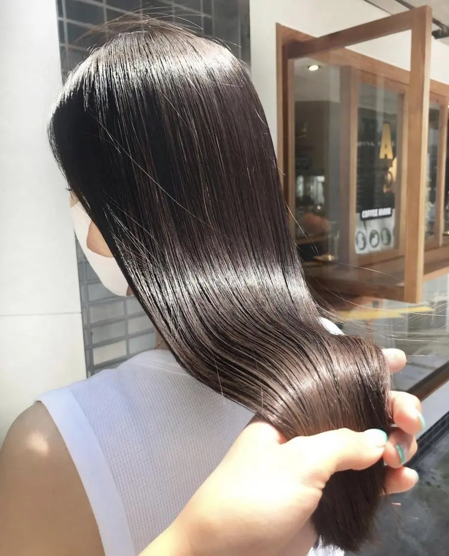 🌼髪を傷めずサラサラにする🌼🔅カット+カラー+りんご幹細胞トリートメントの写真