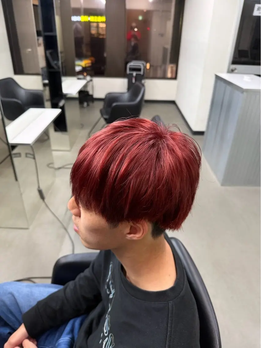 ショート カラー メンズ ヘアカラー ウチダ🦖 メンズカラーのヘアスタイル