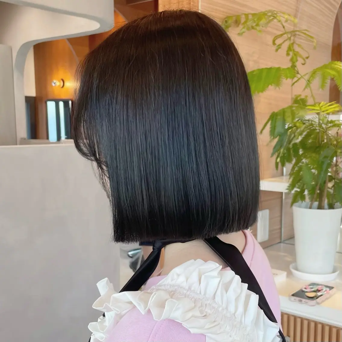 ショート ボブ 韓国風ヘア 縮毛矯正 トリートメント カット ヘアカラー 縮毛矯正 トリートメント 縮毛矯正/レイヤー/ ボブ♡Natsukiのヘアスタイル