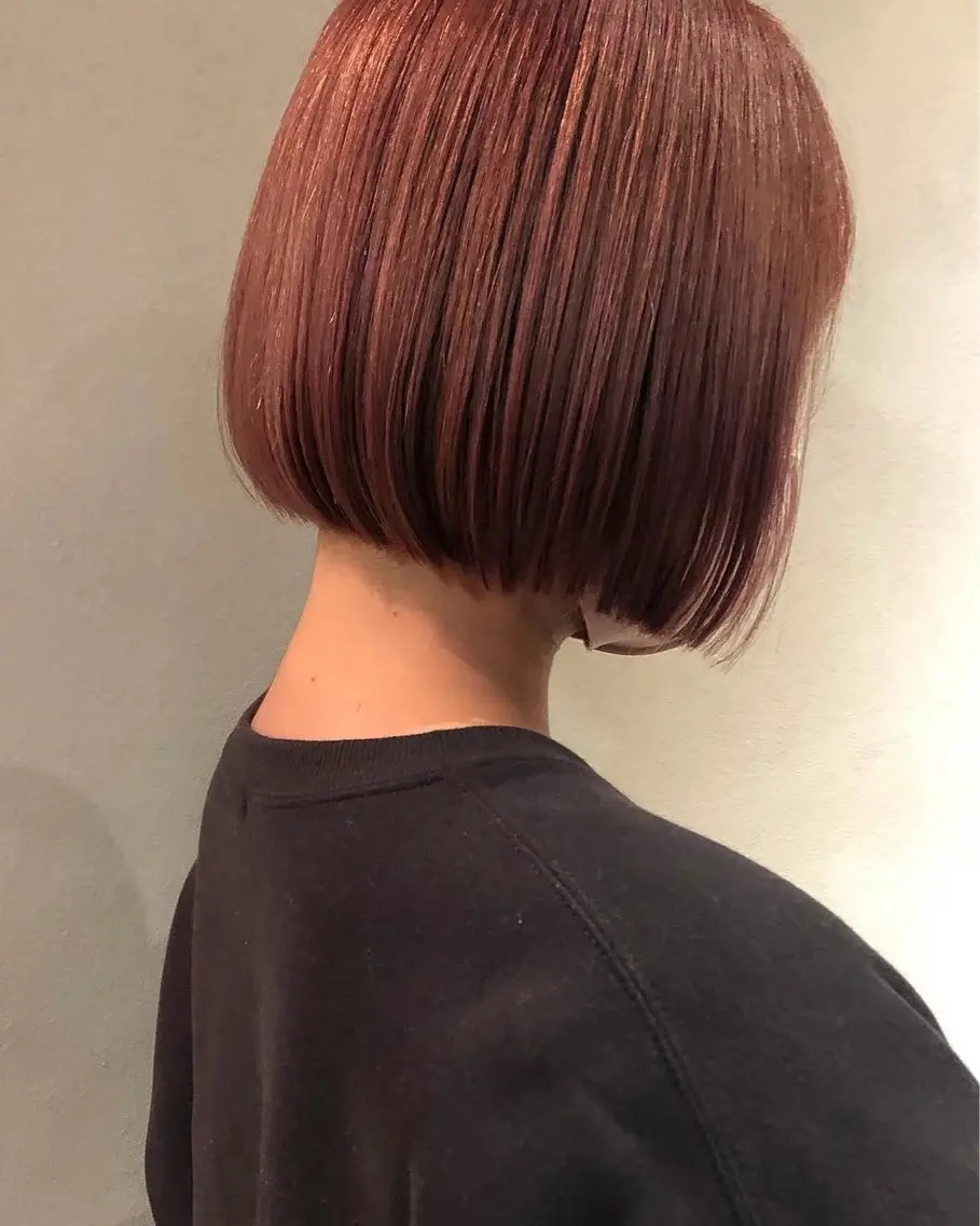 ミディアム ボブ カット ヘアカラー トリートメント マンツーマン施術 ♡ Moemiのヘアスタイル