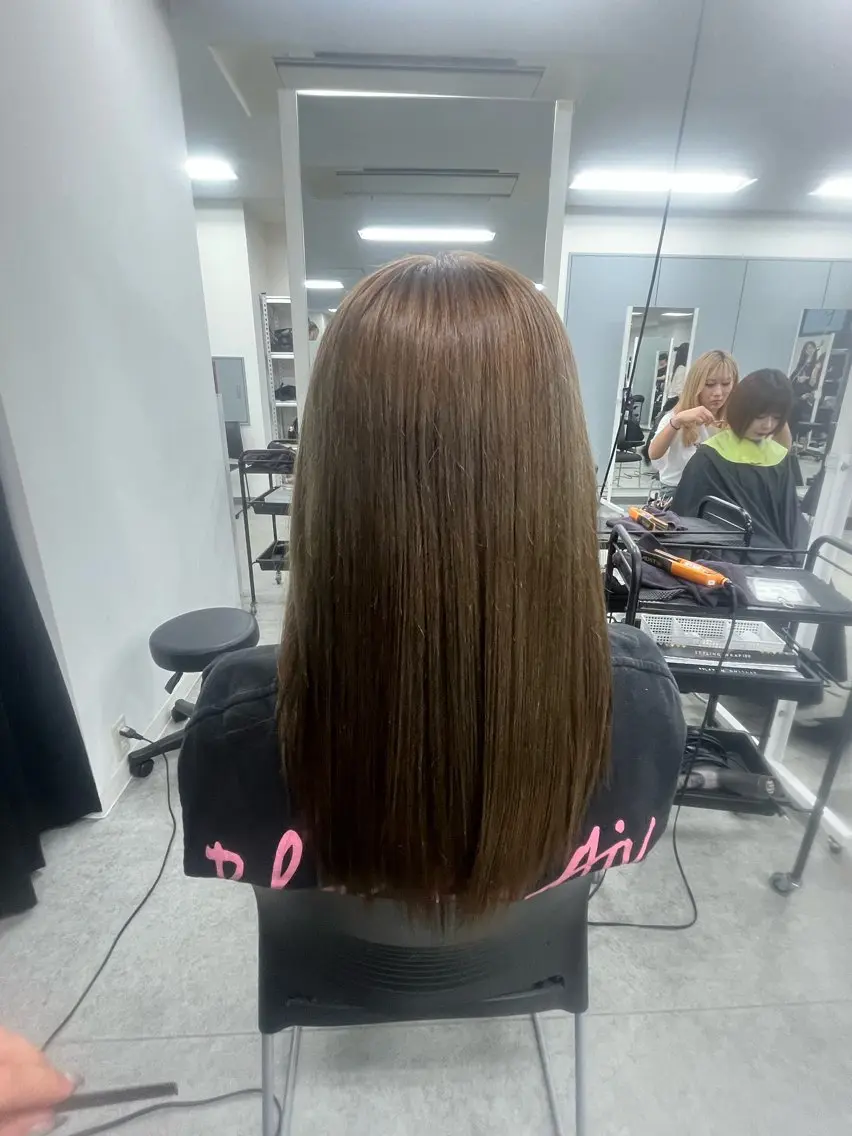 ロング ヘアカラー トリートメント 艶髪ハイトーンカラー 渋谷🎀ririkaのヘアスタイル