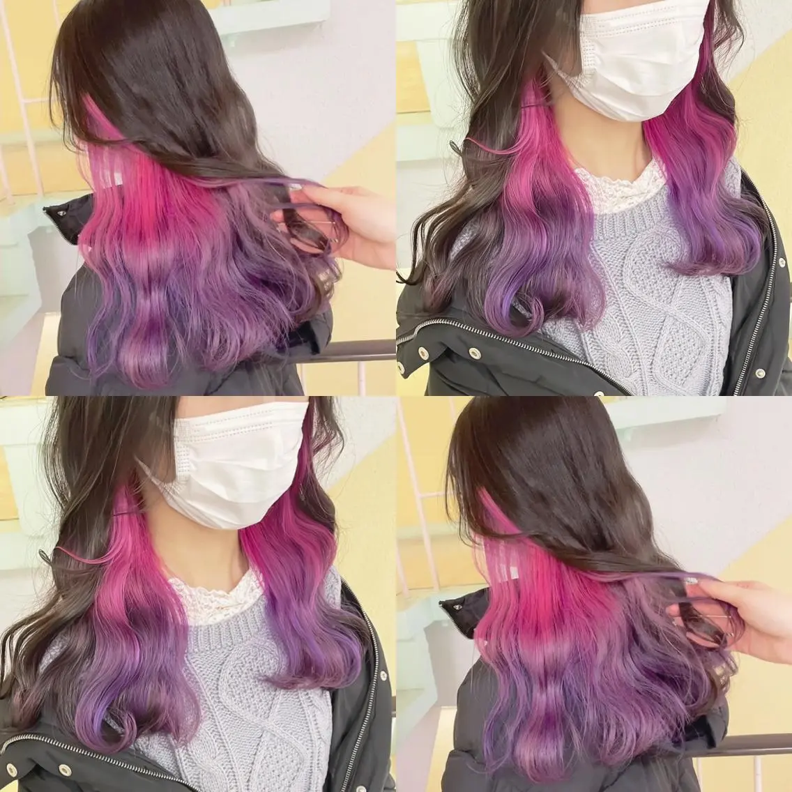 カラー ヘアカラー トリートメント 渋谷:インナーカラー ／🍒エリカ🍒のヘアスタイル