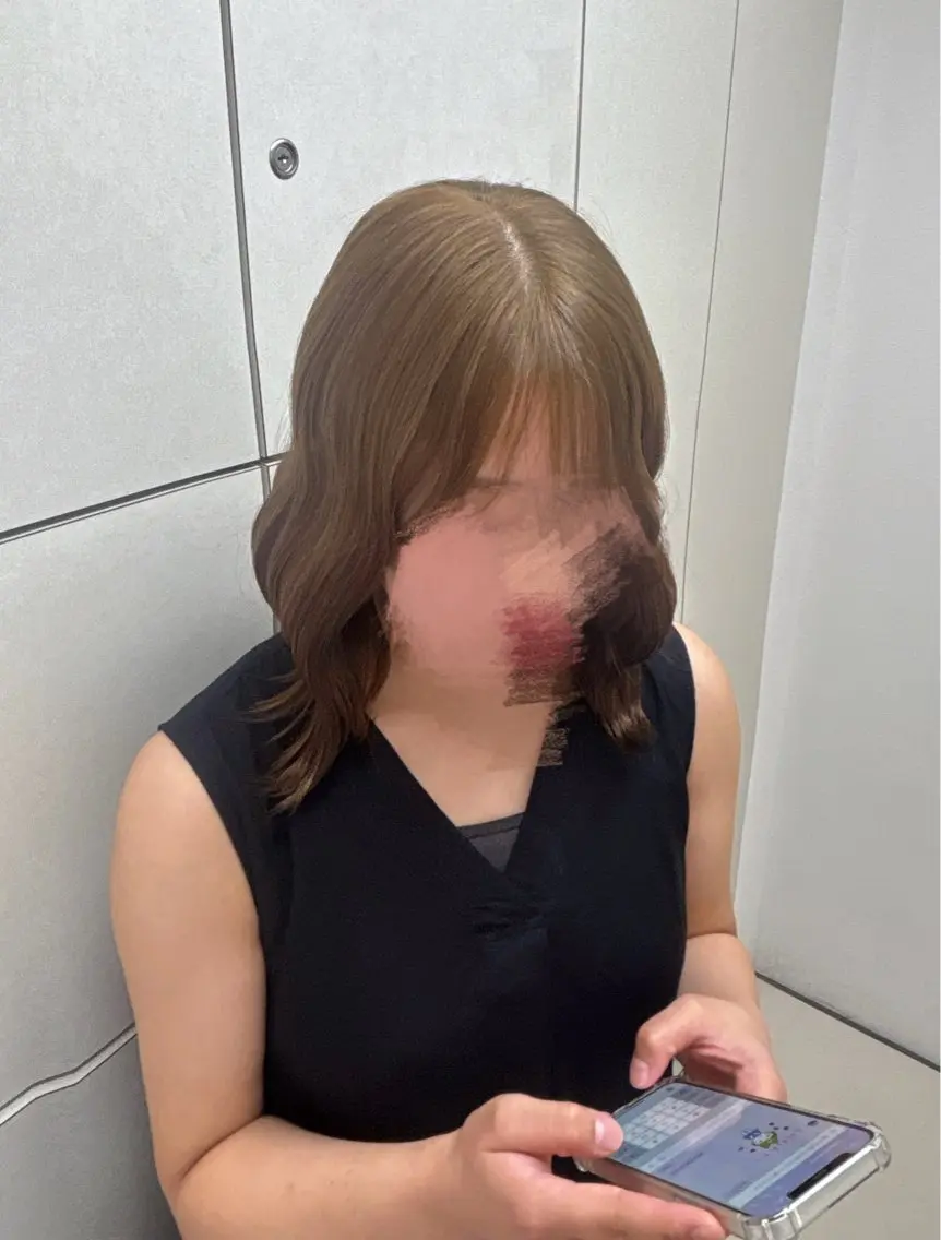 ミディアム カラー ヘアカラー トリートメント ここな/暖色カラー 🧡束感マツエク🌼のヘアスタイル