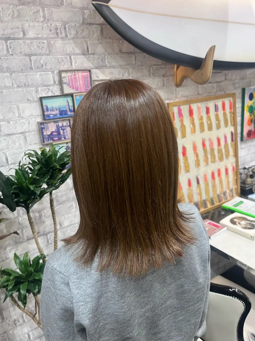 ミディアム カラー EARTH/A YUNA🤍のヘアスタイル