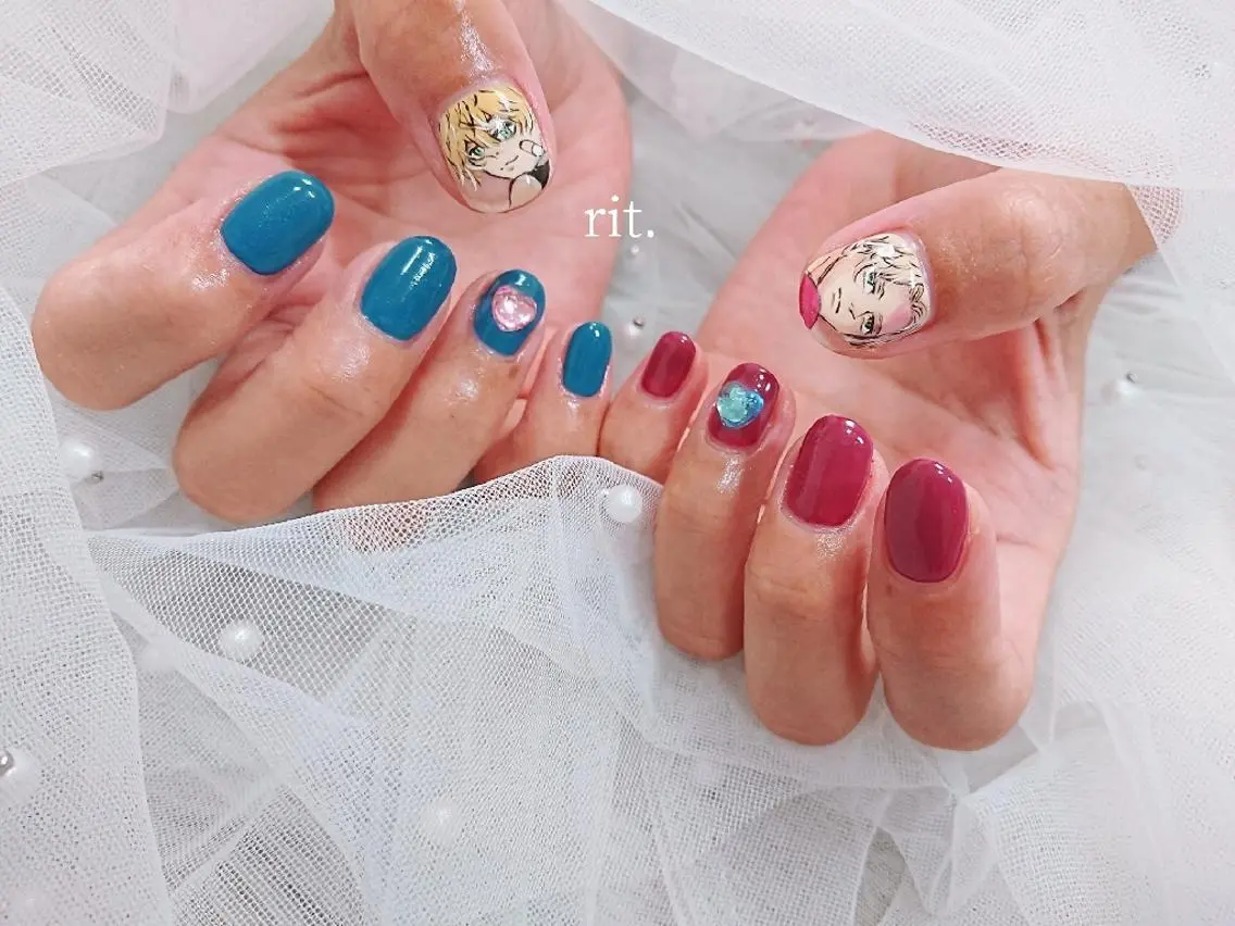 ネイル ブルー ハンドネイル rit. _リットのネイルデザイン