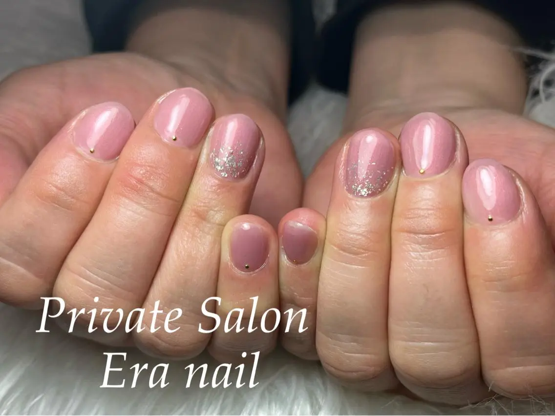 ネイル ラメ(グリッター) ワンカラーネイル ハンドネイル Era nailのネイルデザイン