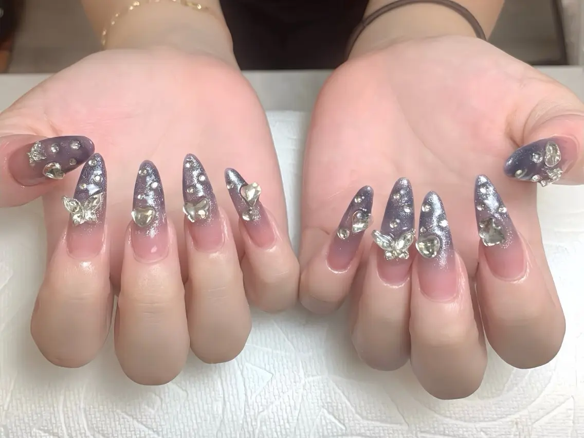 ネイル アートネイル フレンチネイル ジェルネイル 韓国ネイル ミラーネイル Rin Nail 新大久保店のネイルデザイン