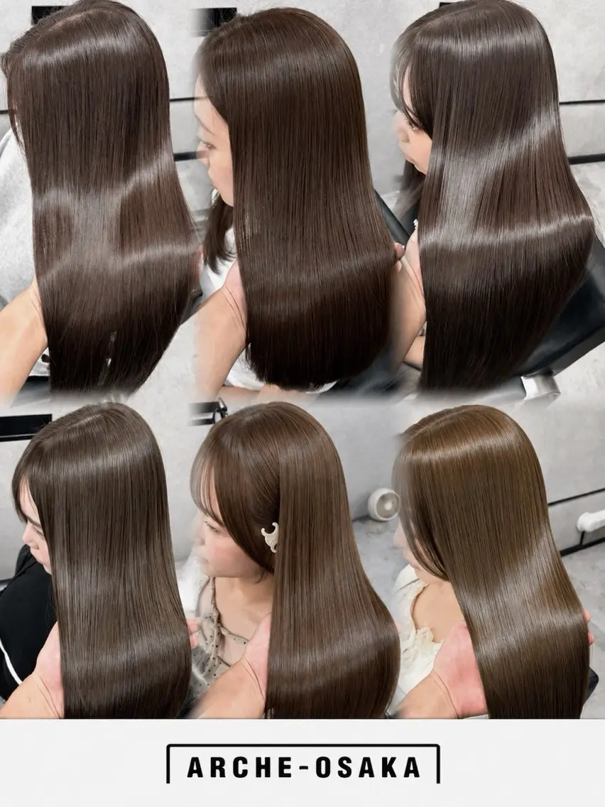 ロング 岡 龍太郎のヘアスタイル