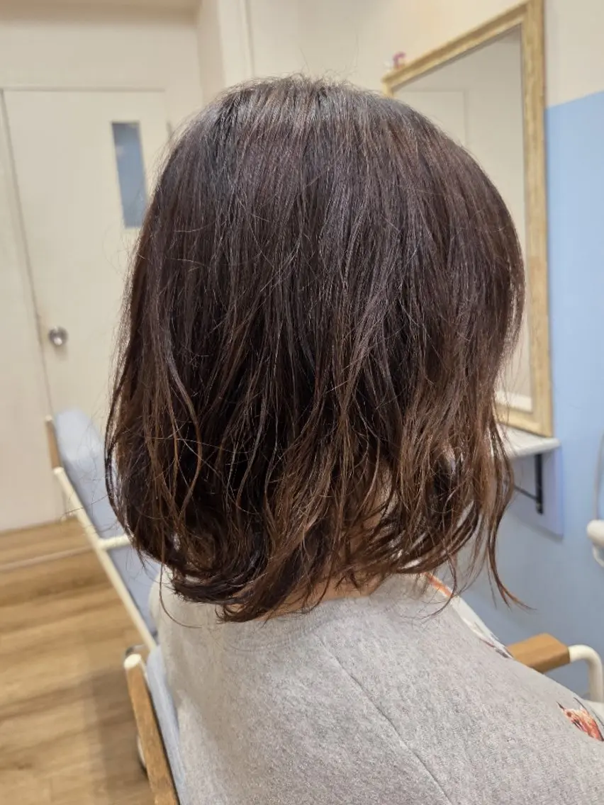 ミディアム パーマ カット パーマ のむら りさのヘアスタイル
