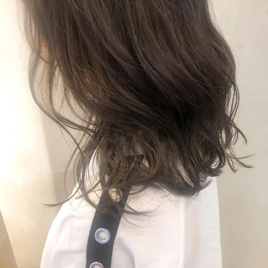 ショート カラー パーマ ヘアアレンジ グレージュ 新宿/顔周りカット +レイヤー＝しずく♩のヘアスタイル