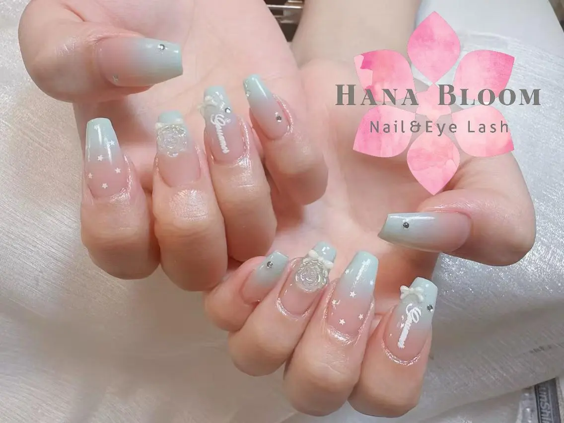 ネイル 長さ出し フットネイル 韓国ネイル マグネットネイル 持ち込み ハンドネイル ハンドケア Hana Bloom Nail Salonのネイルデザイン