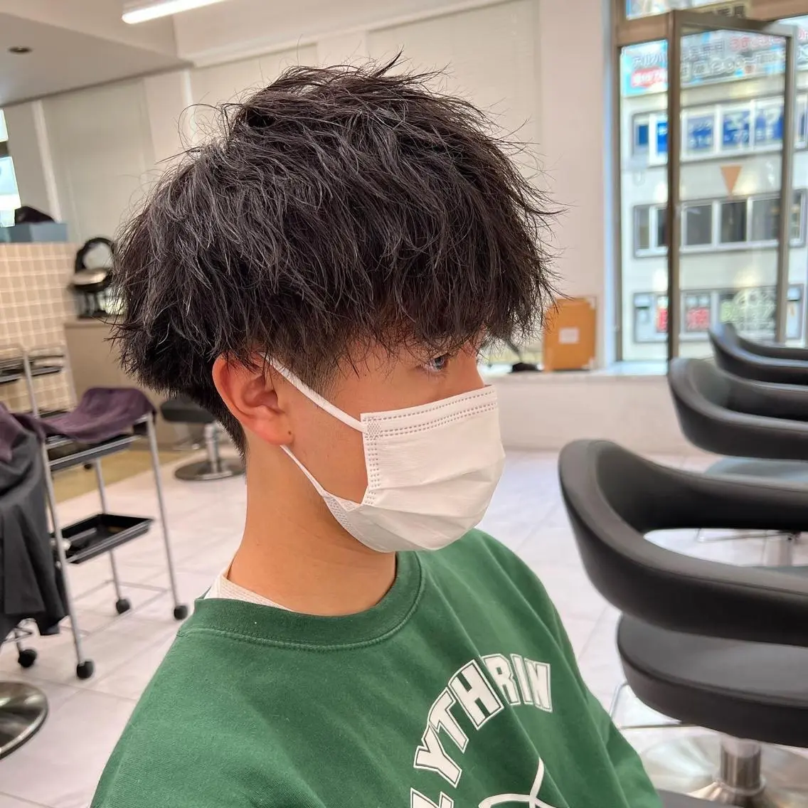 ショート カラー パーマ メンズ メンズ韓国風 マッシュウルフ マッシュ メンズパーマ ツーブロック メンズパーマ特化 TAIGAのヘアスタイル