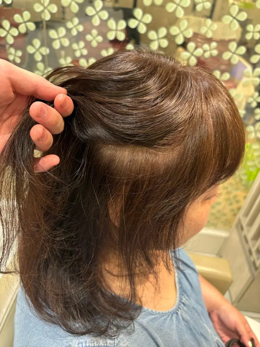 ミディアム カラー ヘアカラー トリートメント 羽山 宇宙のヘアスタイル