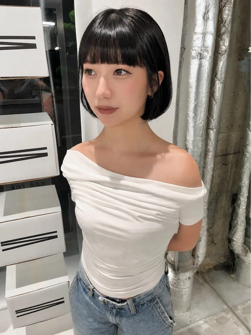 ショート カラー カット ヘアカラー トリートメント nanase / レイヤーカットのヘアスタイル