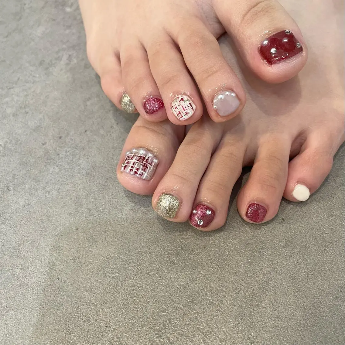 ネイル マグネットネイル ツイードネイル Nail Salon Gummi.のネイルデザイン