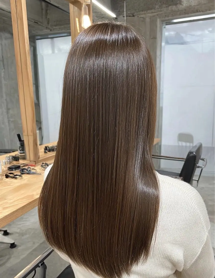 ロング ヘアカラー トリートメント 上地 ㅤ⠀虹奈のヘアスタイル