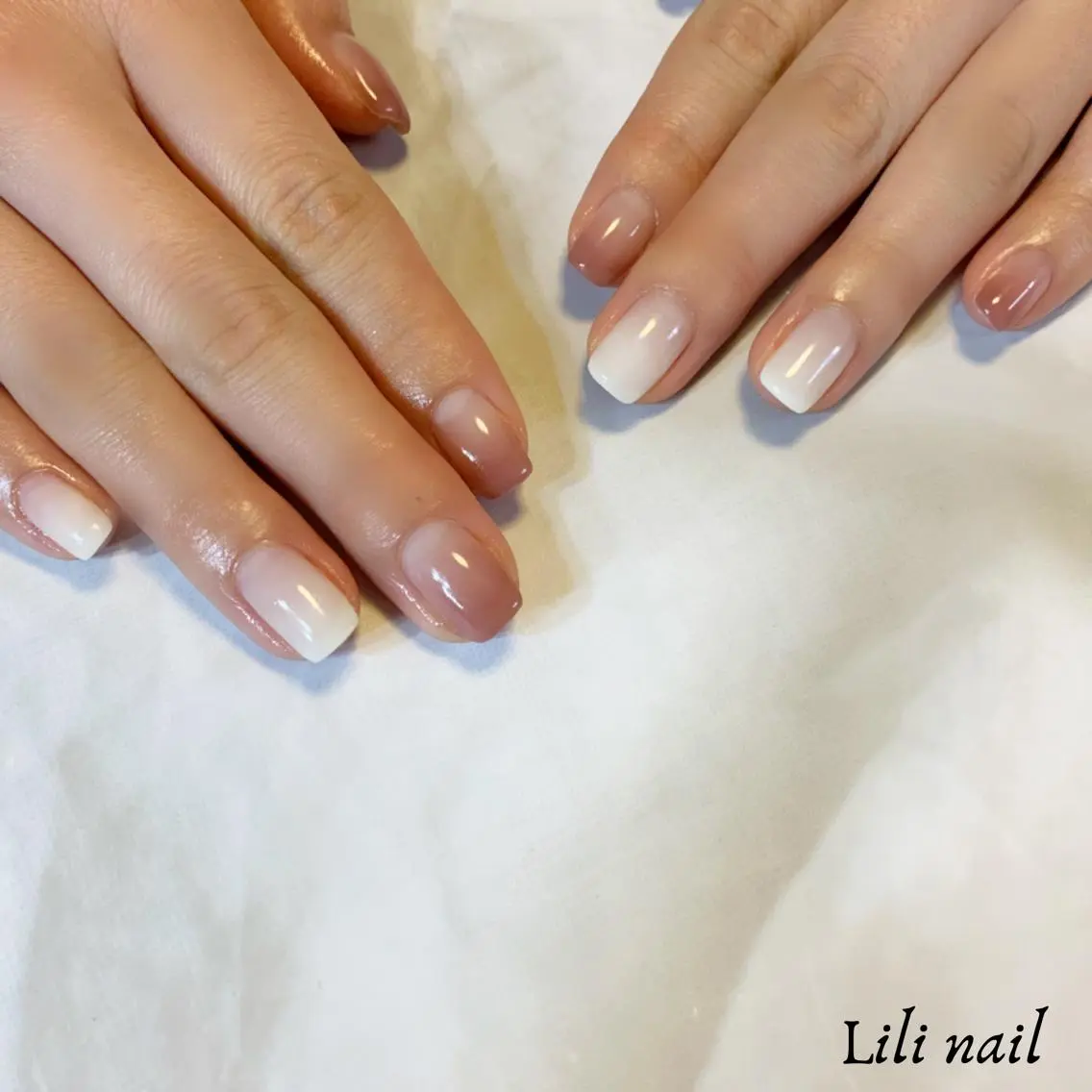 ショート ネイル スクエアネイル ハンドネイル Lilibeauty salonのネイルデザイン
