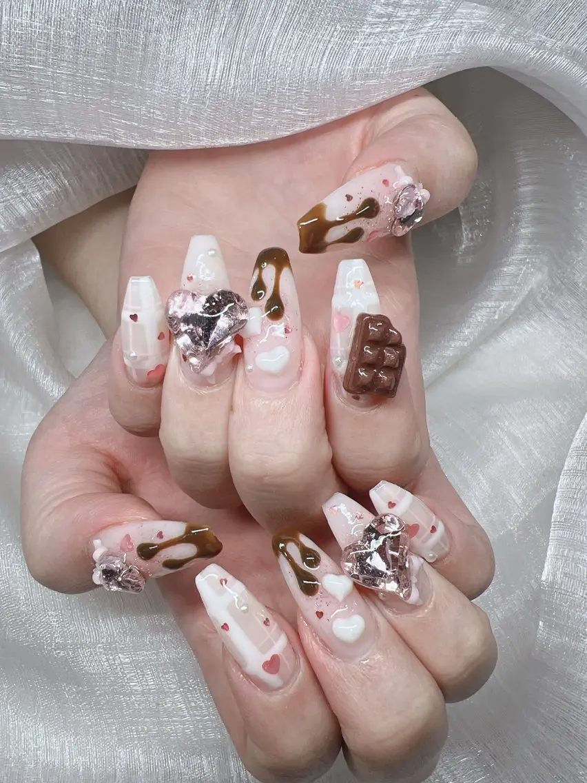 ネイル ハンドネイル Lee Nails チップ長さだし専門店のネイルデザイン