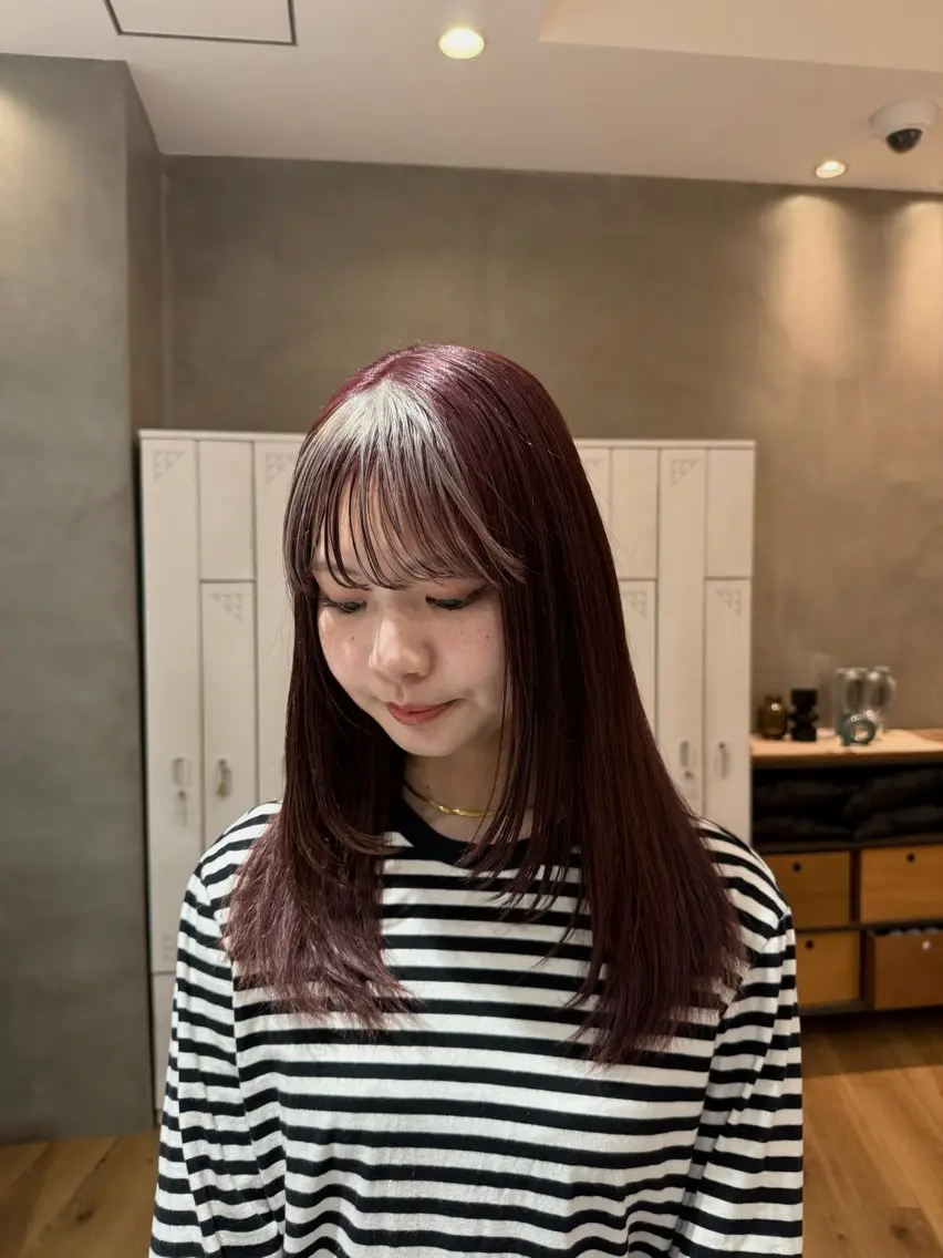 ロング ヘアカラー ハイライト｜レイヤー ｜honokaのヘアスタイル