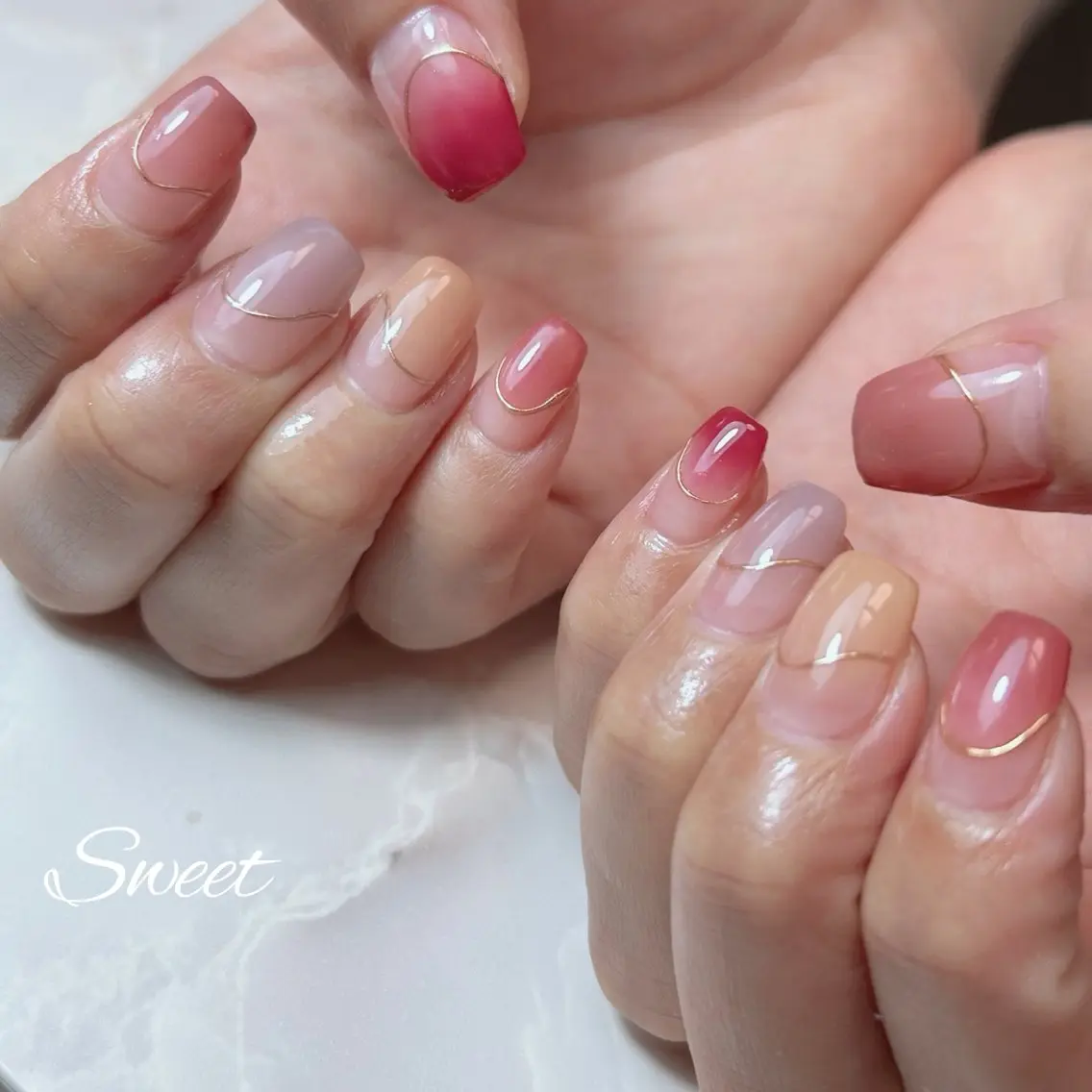 ネイル ハンドネイル sweet 仲野陽子のネイルデザイン