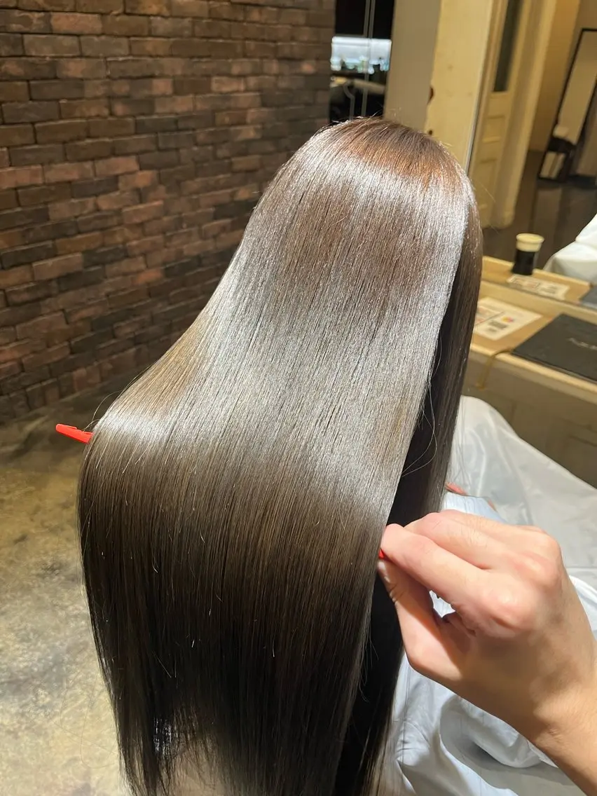 ロング ヘアカラー トリートメント 道下 颯人のヘアスタイル