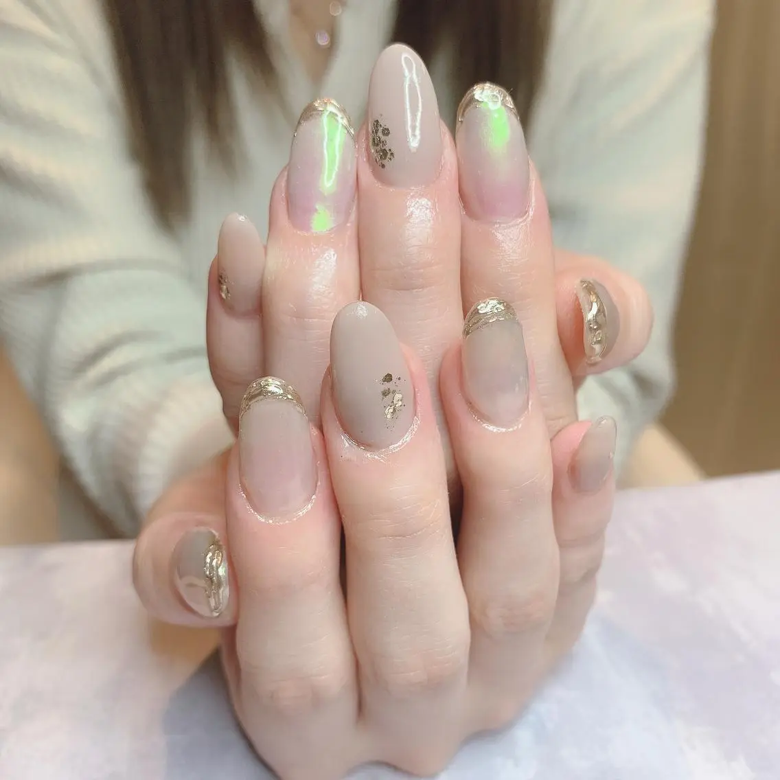 ネイル アートネイル オーロラネイル ミラーネイル ハンドネイル フットネイル Adite nailのネイルデザイン