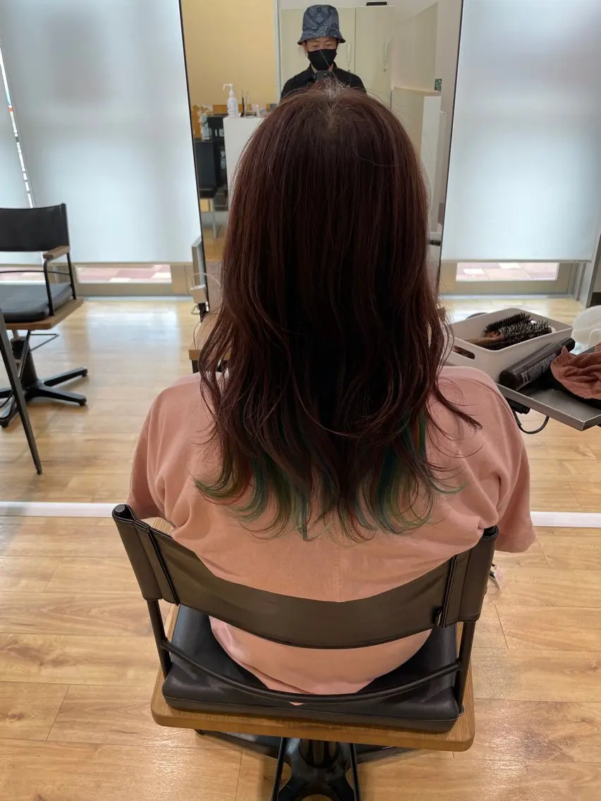 セミロング カラー カット ヘアカラー 髪質改善縮毛矯正 美容師✂️山崎竜二のヘアスタイル