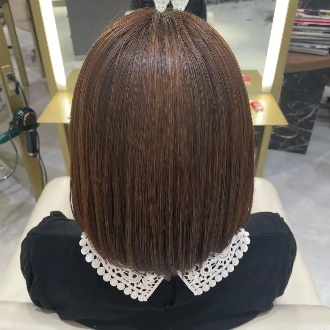 ミディアム パーマモデル募集🌈 森脇帆南のヘアスタイル