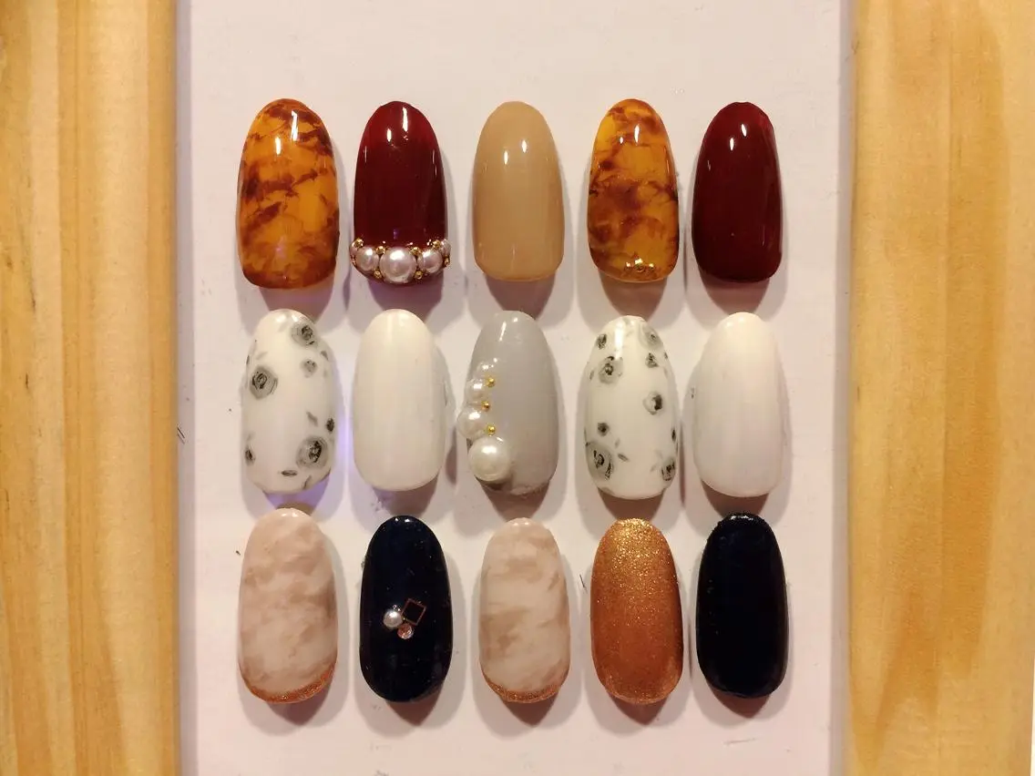 ネイル べっ甲ネイル フラワーネイル MyurioNail みわこのネイルデザイン