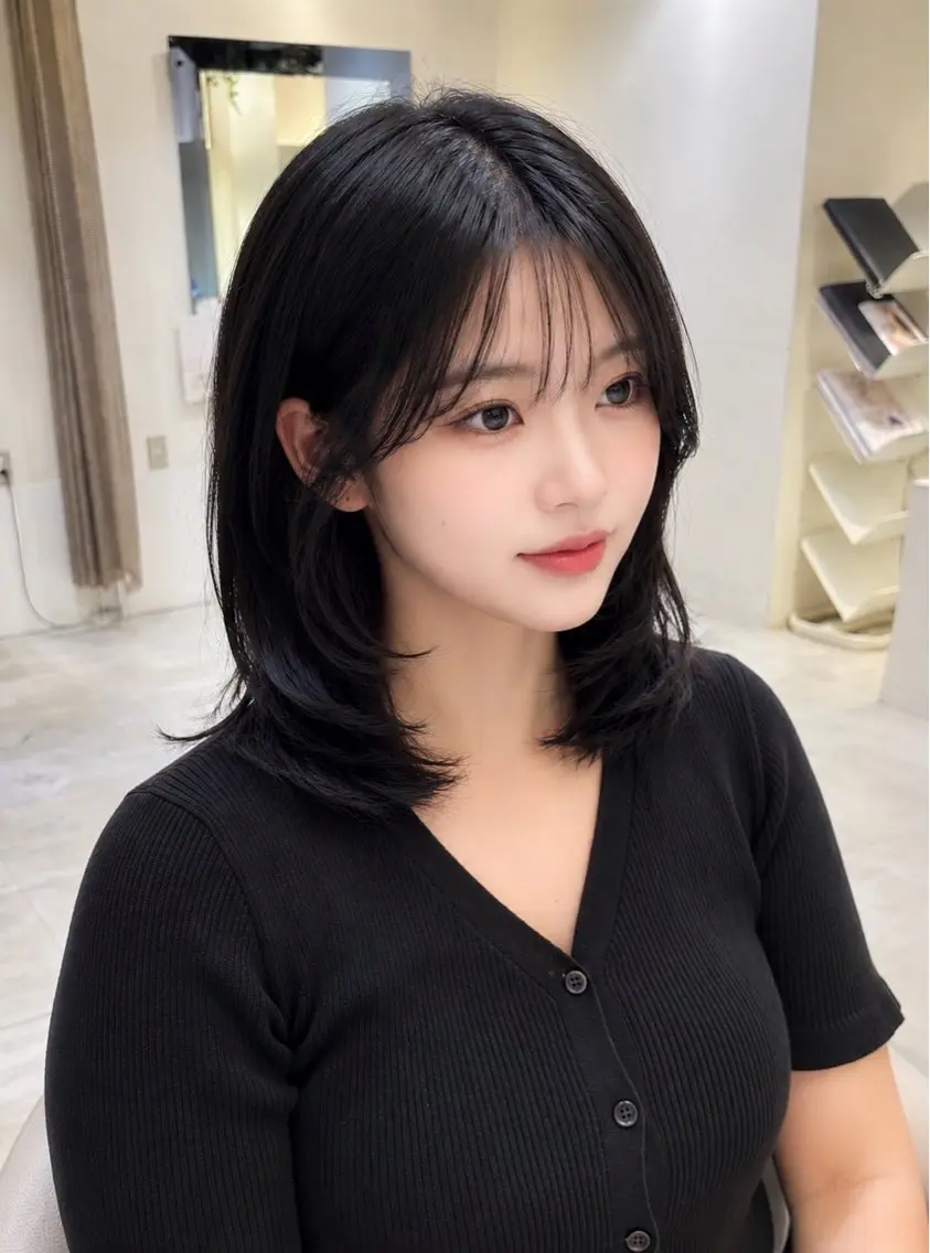 ミディアム 濱中 里帆のヘアスタイル