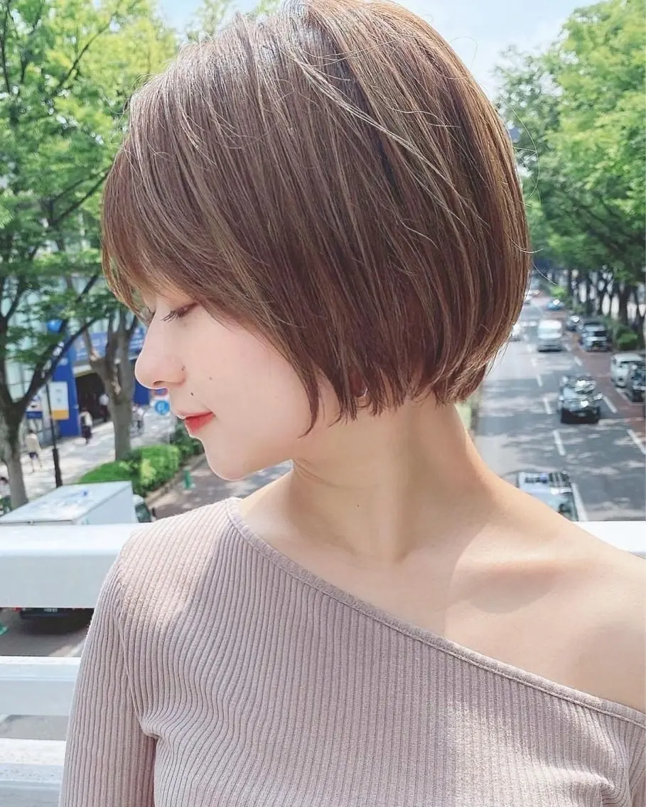 ショート カラー ボブ ショートヘア わたる/ボブ/ ミディアム/髪質改善のヘアスタイル