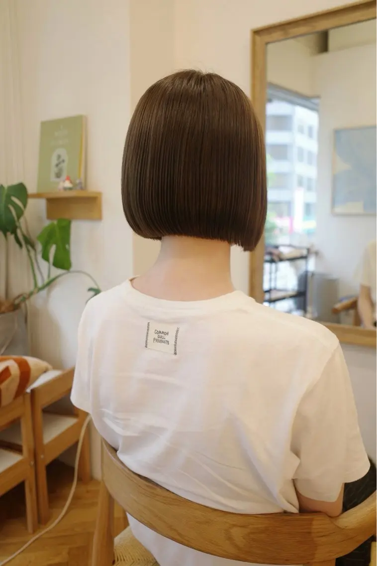 ショート カラー 切りっぱなしボブ ボブ カット ヘアカラー 西山 紗耶香🪽 透明感カラー/ボブのヘアスタイル
