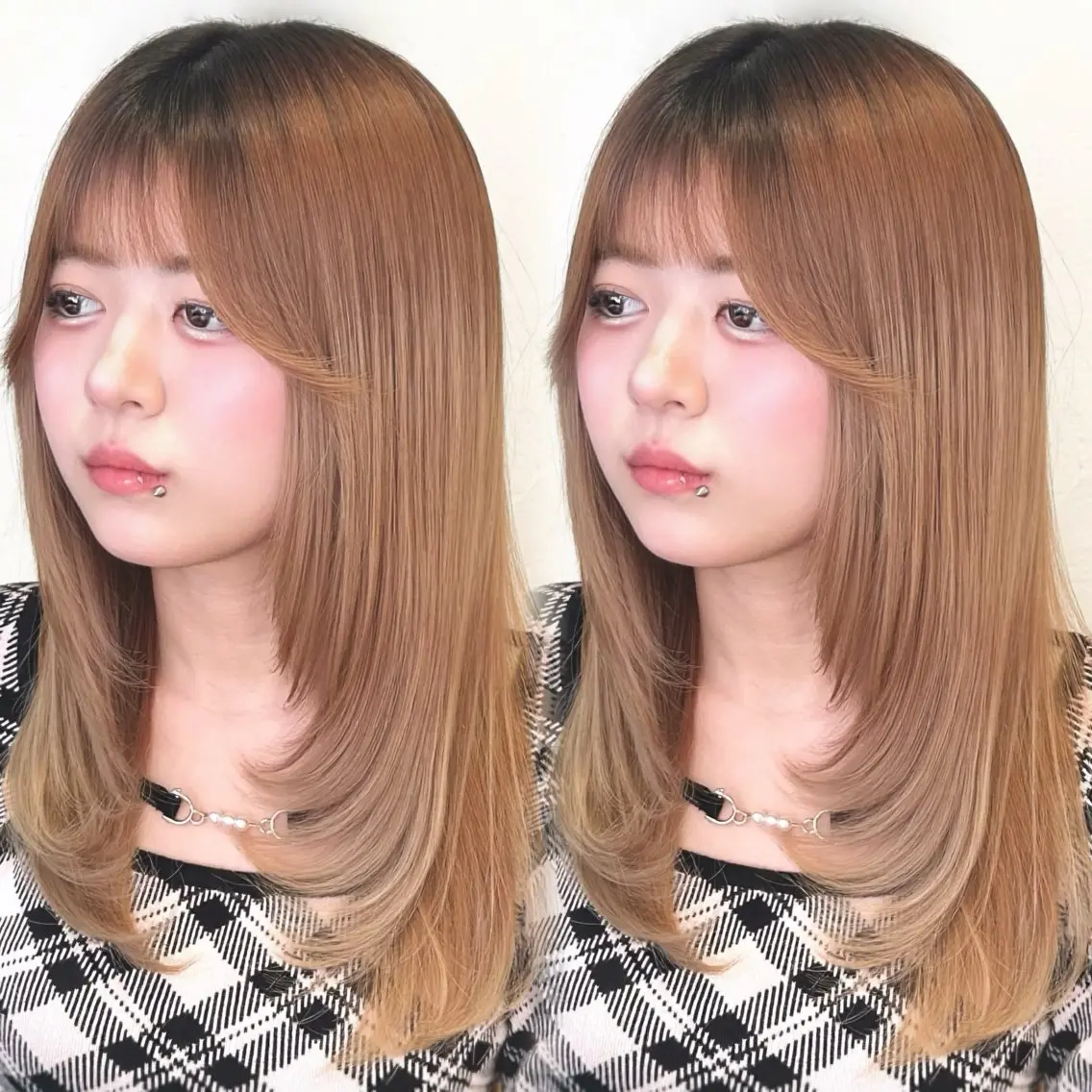 ミディアム カット 透明感カラー×レイヤ ー🧊横田 冴のヘアスタイル